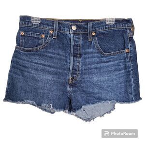 Levi's 501 Womens Size 31 Original Button Fly Denim Shorts in Salsa Shaker Blue